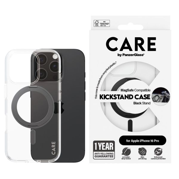 CARE by PanzerGlass Kickstand Case MagSafe Apple iPhone 16 Pro - Schwarz
