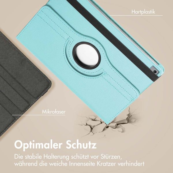 imoshion 360° drehbare Klapphülle Apple iPad 9 (2021) 10.2 Zoll / iPad 8 (2020) 10.2 Zoll / iPad 7 (2019) 10.2 Zoll - Hellblau