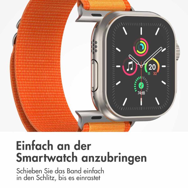 imoshion Nylon Alpine Armband für das  Apple Watch Series 1 t/m 11 / SE / Ultra (44/45/46/49 mm) - Orange