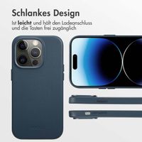 Accezz MagSafe Leather Backcover Apple iPhone 14 Pro - Nightfall Blue