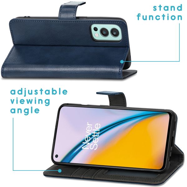imoshion Luxuriöse Klapphülle OnePlus Nord 2 - Dunkelblau