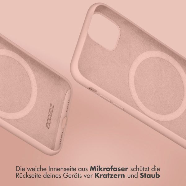 Accezz Liquid Silikoncase mit MagSafe für das Apple iPhone 16 Pro - Rosa