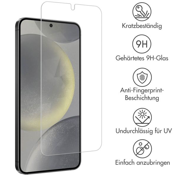 Accezz Screen Protector aus gehärtetem Glas 2-Pack für das Samsung Galaxy S25 / S24