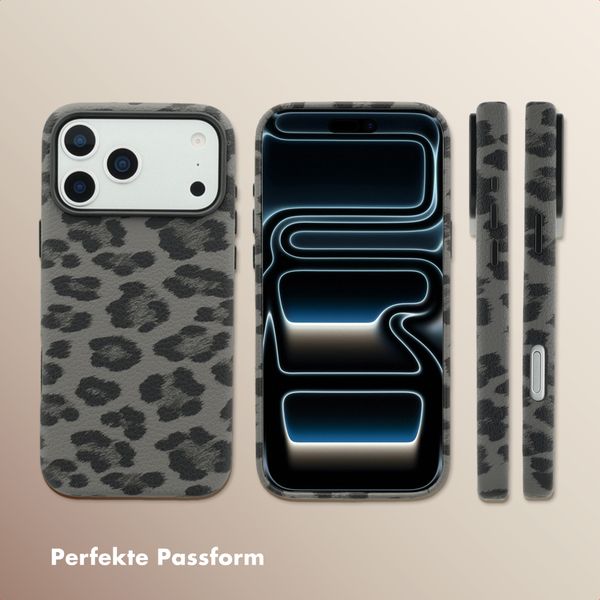 Selencia Sabi Backcover Leopardenmuster mit MagSafe Apple iPhone 17 Pro Max - Midnight Black