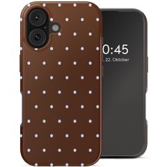 Selencia Vivid Rückabdeckung mit MagSafe Apple iPhone 16 - Happy Dots Chocolate