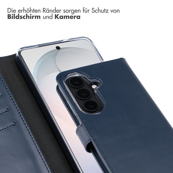 Selencia Echtleder Klapphülle Samsung Galaxy S26 - Dunkelblau