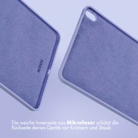 Accezz Liquid Silicone Back Cover mit Stifthalter Apple iPad Air 11 Zoll (2025) M3 / (2024) M2 / Air 5 (2022) / Air 4 (2020) - Lila