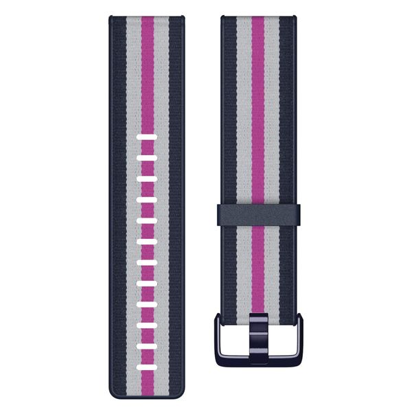 Fitbit Woven Armband für  Fitbit Versa / Versa 2 / Versa Lite - Größe L - Navy / Mulberry