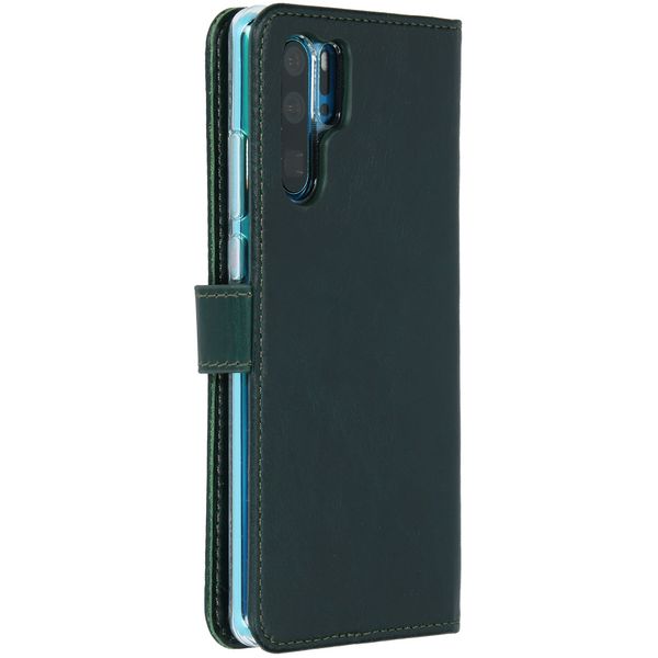 Selencia Echtleder Klapphülle Huawei P30 Pro - Grün