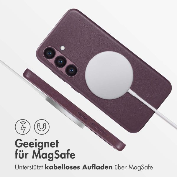 Accezz MagSafe Leather Backcover für das Samsung Galaxy S24 - Heath Purple