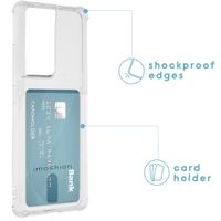 imoshion Soft Case Back Cover mit Kartenfach Samsung Galaxy S21 Ultra - Transparent