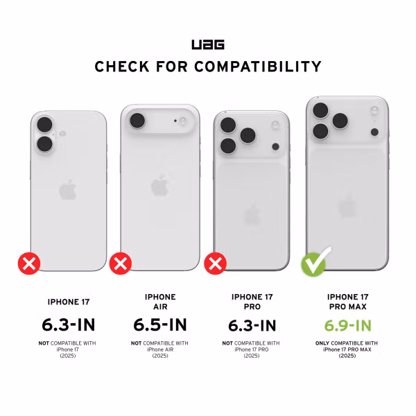 UAG Displayschutz aus gehärtetem Glas Shield Plus Apple iPhone 17 Pro Max