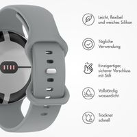 imoshion Silikon-Armband⁺ für  Google Pixel Watch 3 / 4 (45 mm) - Größe L - Grau