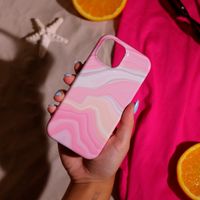 Selencia Vivid Tough Back Cover für das Samsung Galaxy S25 - Pastel Lipstick Marble