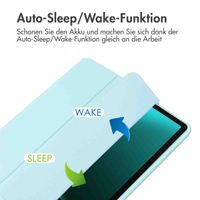 imoshion Trifold Hardcase Klapphülle Samsung Tab S10 Plus / Tab S9 FE Plus / Tab S9 Plus 12.4 Zoll - Hellblau