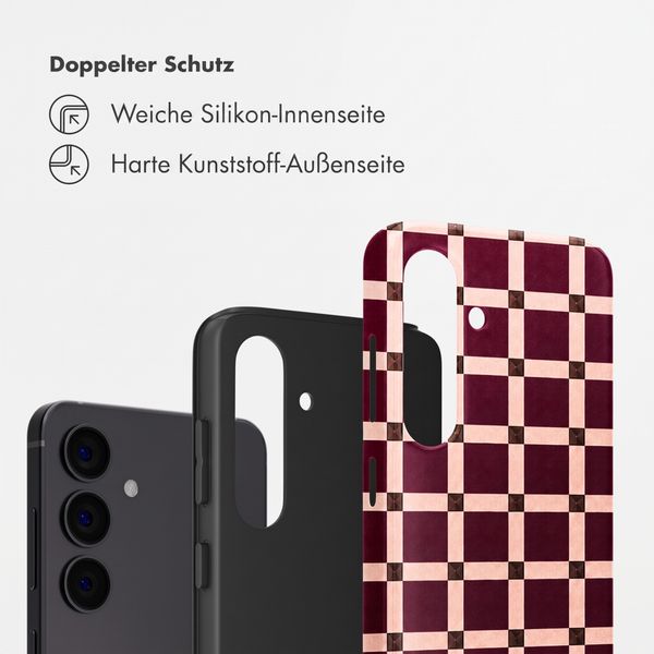 Selencia Vivid Back Cover Samsung Galaxy S24 - Check This Burgundy