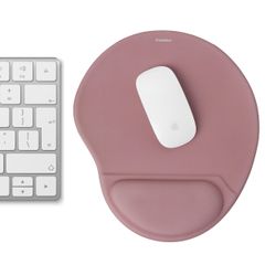 imoshion Ergonomisches Mauspad - Mauspad mit Handgelenkstütze - 30 x 25 cm - Altrosa