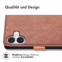 imoshion Luxuriöse Klapphülle Apple iPhone 17 - Braun