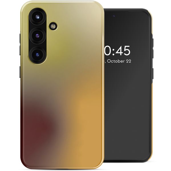 Selencia Vivid Back Cover Samsung Galaxy S25 - Gradient Olive Dust