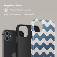 Selencia Vivid Tough Back Cover für das iPhone 11 - Wave Vibes Classic Blue