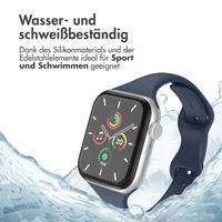 imoshion Slim Silikonarmband für die Apple Watch Series 1-10 / SE / Ultra (2) (44/45/46/49 mm) - Navy Blau