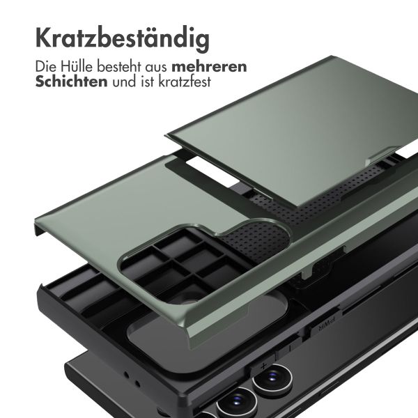 imoshion Backcover mit Kartenfach Samsung Galaxy S24 Ultra - Dunkelgrün
