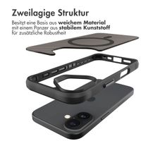 imoshion Rugged Hybrid Carbon Case mit MagSafe für das iPhone 16 - Schwarz