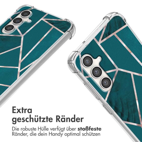 imoshion Design Hülle mit Band für das Samsung Galaxy S23 FE - Petrol Green Graphic