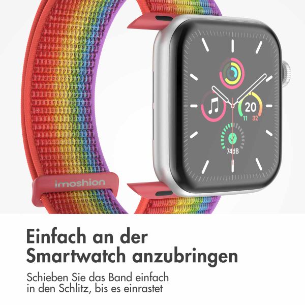 imoshion Nylonarmband für das  Apple Watch Series 1 t/m 11 / SE / Ultra (44/45/46/49 mm) - Rainbow