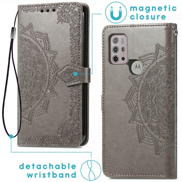 imoshion Mandala Klapphülle Motorola Moto G30 / G20 / G10 (Power) - Grau