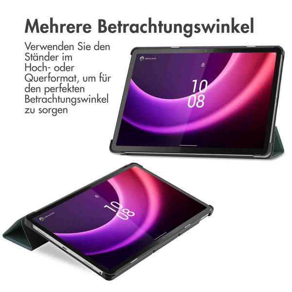 imoshion Trifold Klapphülle für das Lenovo Tab P11 (2nd gen) - Dunkelgrün