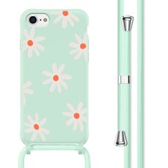 imoshion SilikonHülle design mit Band Apple iPhone SE (2022 / 2020) / 8 / 7 - Green Flower Distance