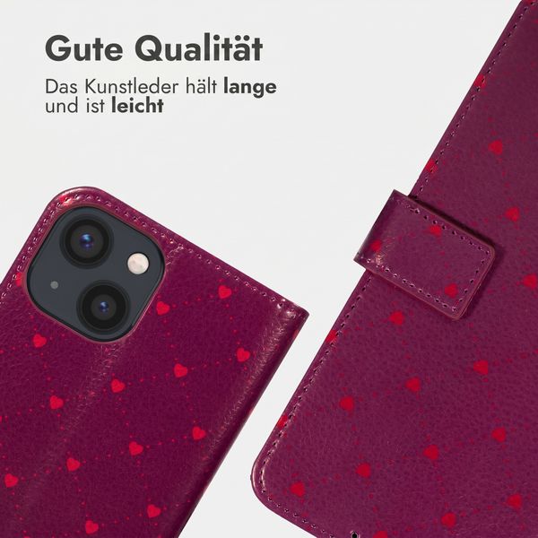 imoshion Design Klapphülle Apple iPhone 14 - Crush Check Coral Dust