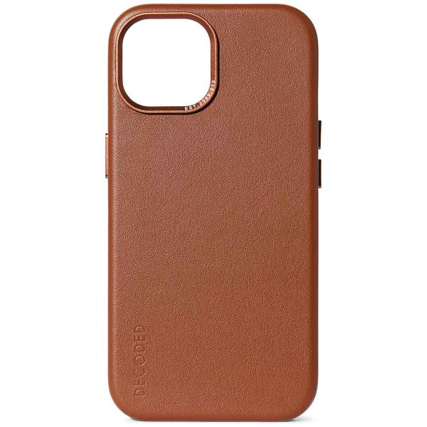 Decoded Leather Backcover MagSafe für das iPhone 15 - Tan