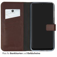 Selencia Echtleder Klapphülle Samsung Galaxy A55 - Dunkelbraun
