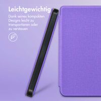imoshion Canvas Sleepcover Klapphülle für das Kobo Clara Colour / Clara BW / Tolino Shine 5 / Shine Color - Violett