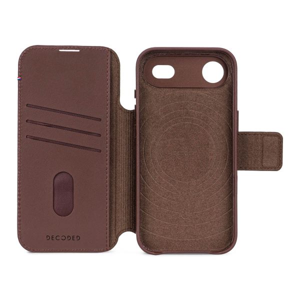Decoded 2 in 1 Leather Klapphülle MagSafe Apple iPhone Air - Chocolate Brown