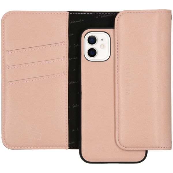 Selencia Clutch Klapphülle aus Leder mit herausnehmbarem Case iPhone 12 Mini