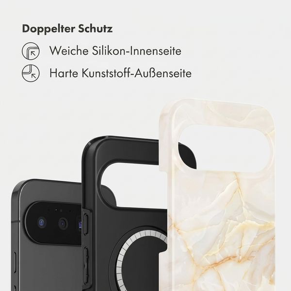 Selencia Vivid Rückabdeckung mit MagSafe Google Pixel 11 Pro - Golden Beige Marble