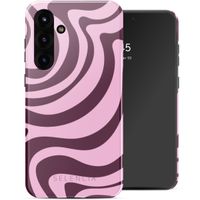 Selencia Vivid Back Cover Samsung Galaxy S25 Plus - Wavy Swirl Pink Plum
