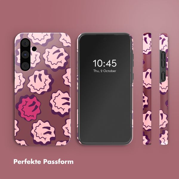 Selencia Vivid Back Cover Samsung Galaxy A55 - Wavy Smiley Pink