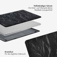 Selencia Cover mit Samtoberfläche für das MacBook Pro 14 Zoll (2021 / 2023 M3 chip / 2024 M4 chip) - A2442 / A2779 / A2918 / A3112 / A3185 / A3401 - Schwarz