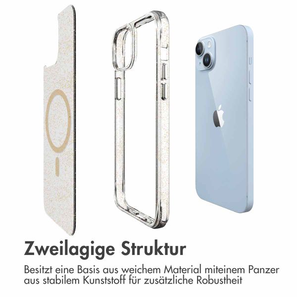 imoshion Klare Glitter Backcover mit MagSafe Apple iPhone 14 - Gold