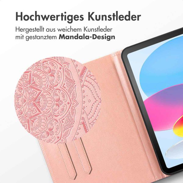 imoshion Mandala Klapphülle Apple iPad 11 (2025) 11 Zoll / iPad 10 (2022) 10.9 Zoll - Rose Gold
