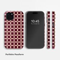 Selencia Vivid Back Cover Apple iPhone 15 - Check This Burgundy