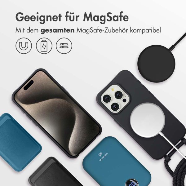 imoshion Color Backcover mit abnehmbarem Handykette und MagSafe Apple iPhone 15 Pro - Schwarz