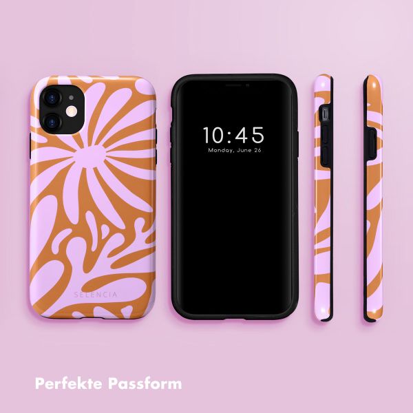 Selencia Vivid Tough Back Cover für das iPhone 11 - Modern Bloom Pink