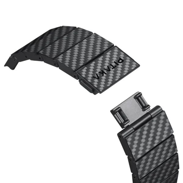 Pitaka Carbonfaser Armband für Apple Watch | 44/45/46/49 mm - Modern Carbon Black