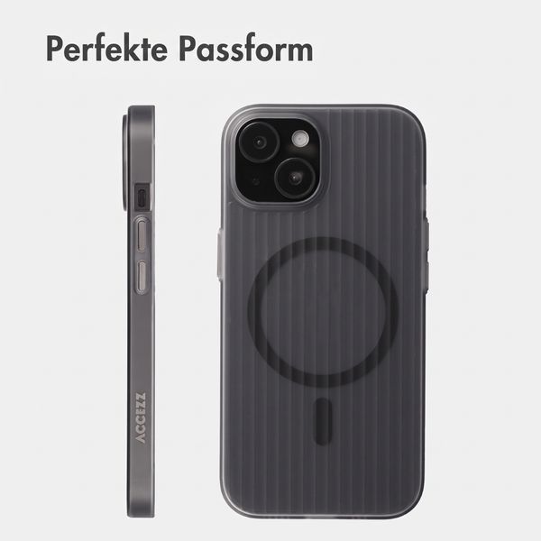Accezz Lite Backcover mit MagSafe | Fluted | Apple iPhone 15 - Grau