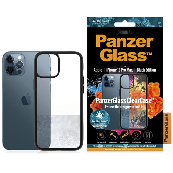 PanzerGlass ClearCase AntiBacterial für das iPhone 12 Pro Max - Schwarz